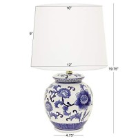 Dacor Therapy Tl14119 Blue And White Ceramic Table Lamp