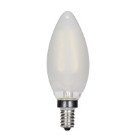 Satco S9868 Candelabra Light Bulb In White Finish, 4.31 Inches, Base, Frosted