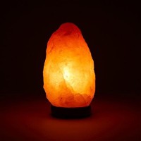 The Body Source Himalayan Salt Lamp 6-8 Inches (4-7Ib), Includes Lamp Dimmer Switch And Night Light - All Natural Salt Lamp With Handcrafted Wooden Base And Salt Lamp Light Bulb Replacement