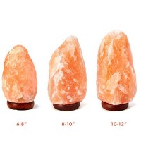 The Body Source Himalayan Salt Lamp 6-8 Inches (4-7Ib), Includes Lamp Dimmer Switch And Night Light - All Natural Salt Lamp With Handcrafted Wooden Base And Salt Lamp Light Bulb Replacement