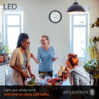 Sylvania Ultra Led A19 Light Bulb, 60W Equivalent, Efficient 9W, 13 Year, 800 Lumens, Dimmable, Clear, Medium Base, 5000K, Daylight - 4 Pack (78040)