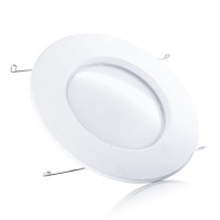 (Case Of 2) Tcp Elite 14W 5-6 Inch Recessed Downlight Retrofit Trim Kit In Warm White (85W Replacement, 3000K, E26 Base, Circle Shape, Led14Dr5630K)