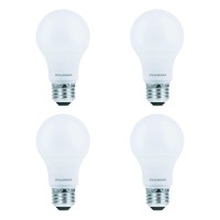 Sylvania Led A19 Light Bulb 60W Equivalent Efficient 9W Medium Base Dimmable Frosted 3500K Bright White 4 Pack