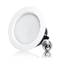 (Case Of 2) Tcp Elite 10W 4 Inch Recessed Downlight Retrofit Trim Kit In Warm White (60W Replacement, 3000K, E26 Base, Circle Shape, Led10Dr430K)