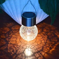 Sogrand Hanging Solar Lights Outdoor Decorations Home Decor Globe Light Ornaments Deal Of The Day Prime Today Decorative Garden Lamp Pure White Led Crackle Glass Globes For Yard Patio Tree Party