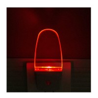 Greenic Red Plug In Led Night Light 2 Pack Dusk To Dawn Sensor For Bedroom, Bathroom, Kitchen, Hallway