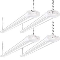 Hykolity 4 Pack 4Ft Linkable Led Shop Light, Utility Shop Light Fixture, 4400Lm, 42W [250W Equivalent], 5000K Daylight White Shop Lights For Garage,Hanging Or Surface Mount, W/ Power Cord, Etl