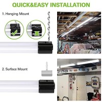 Hykolity 4 Pack 4Ft Linkable Led Shop Light, Utility Shop Light Fixture, 4400Lm, 42W [250W Equivalent], 5000K Daylight White Shop Lights For Garage,Hanging Or Surface Mount, W/ Power Cord, Etl