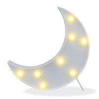 Pooqla Decorative Led Crescent Moon Marquee Sign Moon Marquee Letters Led Lights Nursery Night Lamp Gift Ramadan Decoratio