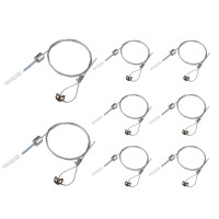 Ottff 8 Pcs Ceiling Light Fixtures Suspension Cables Kit Fitting, Steel Hanging Chains Adjustable Trim Length,3.2 Ft For Led Panel Light Aquarium Lights Pendant Lighting