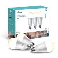 3-Pack Smart Wi-Fi A19 Led Bulb, 2700K Dimmable White, No Hub Required, 50W Equi