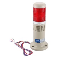 Baomain Alarm Warning Light 24V Dc Industrial Buzzer Continuous Red Led Signal Tower Ltp-502Tj