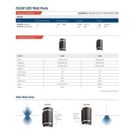 Lithonia Lighting Ollwu P1 40K Ddb M6 Led Outdoor Cylinder Up And Down Light, Mvolt 4000K, 9W, Dark Bronze, Downlight