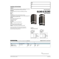 Lithonia Lighting Ollwu P1 40K Ddb M6 Led Outdoor Cylinder Up And Down Light, Mvolt 4000K, 9W, Dark Bronze, Downlight