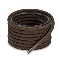 Shoemate Solid Color Round Shoe Laces For Sneakers, Boots And Athletic Shoes, Shoe Strings, Brown, 50(127Cm) 13-Kafei Rod-127-13