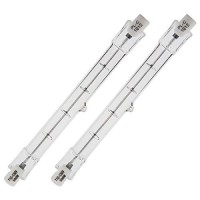 Ctkcom 500-Watt 4.7-Inch J Type T3 Halogen Bulbs(5 Pack) - 118Mm Double Ended 500 Watt 120 Volts T3 Halogen Bulbs R7S Double Ended Filament Flood Lights Quartz Tube Lamps 120V