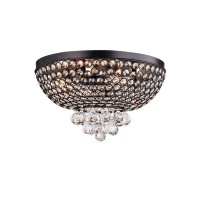 Warehouse Of Tiffany Rl8184Bl Drimil Antique Bronze Crystal Ceiling Lamp, 7