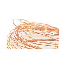 Productworks Tiny Lites Battery Operated Copper Wire Led Light String, Warm White, 20-Feet