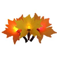 Product Works Ultraled Battery Operated Autumn Leaf Cap Twinkle Light String, 3.5-Feet