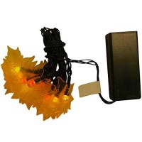 Product Works Ultraled Battery Operated Autumn Leaf Cap Twinkle Light String, 3.5-Feet