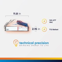 Technical Precision Replacement Ballast For Advance R-2E75-S-Tp By Technical Precision - 120V-277V T12 Magnetic Fluorescent Lamp Ballast - Operates 2 Linear Lamps - 1 Pack