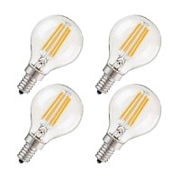 Ctkcom G45 4W E14 Base Candelabra Led Bulbs Dimmable(4 Pack)-Vintage Edison Led Bulb 40W Equivalent 2700K Warm White Lamp For Home,Pendant Lights,Sconces,Antique Light Fixtures 110V~130V Ac