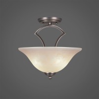 Zilo Semi Flush With 2 Bulbs Shown In Graphite Finish With 12