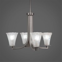 Apollo 4 Light Chandelier With Hang Straight Swivel Shown In Graphite Finish With 5.5