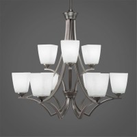 Zilo 9 Light Chandelier Shown In Graphite Finish With 4.5