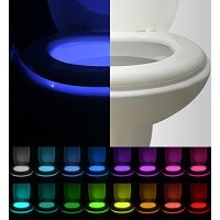 Vintar 3 Packs 16 Color Motion Sensor Led Toilet Night Light Toilet Bowl Lights Cool Gadgets 5 Stage Dimmer Light Detection