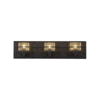 Sky Loft 3 Light Bath Bar In Dark Granite Finish