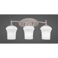 Capri 3 Light Bath Bar Shown In Brushed Nickel Finish With 5.5