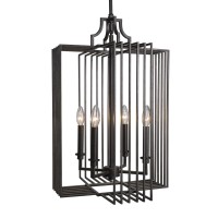 Sky Loft 4 Light Chandelier In Dark Granite Finish