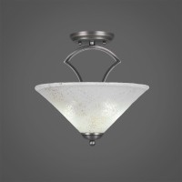 Zilo Semi Flush With 2 Bulbs Shown In Graphite Finish With 12