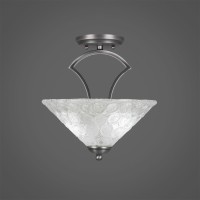 Zilo Semi Flush With 2 Bulbs Shown In Graphite Finish With 12