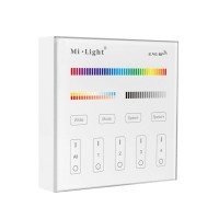 Lgidtech B4 Miboxer 4-Zone Wall-Mounted Smart Panel Controller Dc 3V,Only Work With Rgb+Cct Series Led Light Bulb,Spotlight,Downlight,Flood Light,Also Work With Miboxer Fut037 Fut038