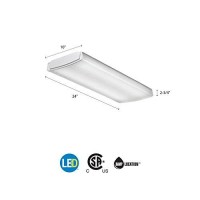 Lithonia Lighting Lbl2 Lp840 Led Curved Wraparound Ceiling Light, 2-Feet, 2000 Lumens, 4000K, White, 2-Foot