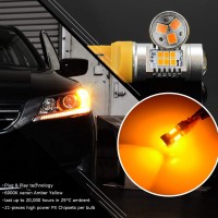 Jdm Astar Extremely Bright Px Chips 3057 3156 3157 4057 4157 Amber Yellow Turn Signal Led Bulbs