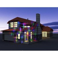 Ledmall Motion 8 Patterns In 1 Red, Green, And Blue Outdoor Christmas Laser Lights Projector With Remote Control And Security Lock