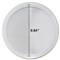 Beam Lighting 11In White Round Acrylic Drum Style Cover/Lens For Fixture With 8In Circline Bulb