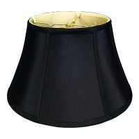 Royal Designs, Inc. Shallow Drum Bell Billiotte Wall Lamp Shade, Bs-711-19Blk, Black, 13 X 19 X 11.26