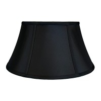 Royal Designs, Inc. Shallow Drum Bell Billiotte Wall Lamp Shade, Bs-711-19Blk, Black, 13 X 19 X 11.26