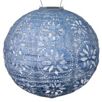 Allsop Home And Garden Soji Stella Boho Led Outdoor Solar Lantern Handmade With Weatherresistant Uv Rated Tyvek Fabric Stain