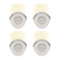 Amerelle Motion Sensor Night Light, 4 Pack - Led Plug In Night Light With Sensor That Lights Up When It Auto Detects Motion - Wide 100 Degree Detection Zone - Ideal For Bathroom & Nursery - (73092Cc)