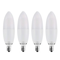 Bogao Led Candelabra Bulb,12W White 6000K Led Candle Bulbs, 85-100 Watt Light Bulbs Equivalent, E12 Candelabra Base,1200Lumens Led Lights,Torpedo Shape (4 Pack 6000K Rb)