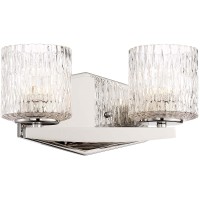 Minka Lavery Wall Light Fixtures 3082-613-L Maginot Bath Vanity Lighting, 2-Light Led 16 Watts, Polished Nickel