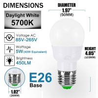 Ilc Rgb Led Light Bulb, Color Changing 40W Equivalent, Daylight White, 450Lm Dimmable 5W E26 Screw Base Rgbw, Mood Light Bulb - 12 Color Choices - Timing Infrared Remote Control Included (8 Pack)