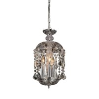 Warehouse Of Tiffany Rl8038C Karla 3-Light Clear Glass 11-Inch Crystal Chandelier