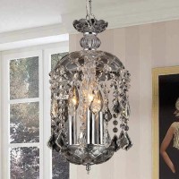 Warehouse Of Tiffany Rl8038C Karla 3-Light Clear Glass 11-Inch Crystal Chandelier