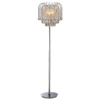 Warehouse Of Tiffany Fl8108 Xyrisse 4-Light Crystal 58-Inch Chrome Floor Lamp